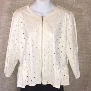 🌟 Ruby Rd. White Eyelet Jacket